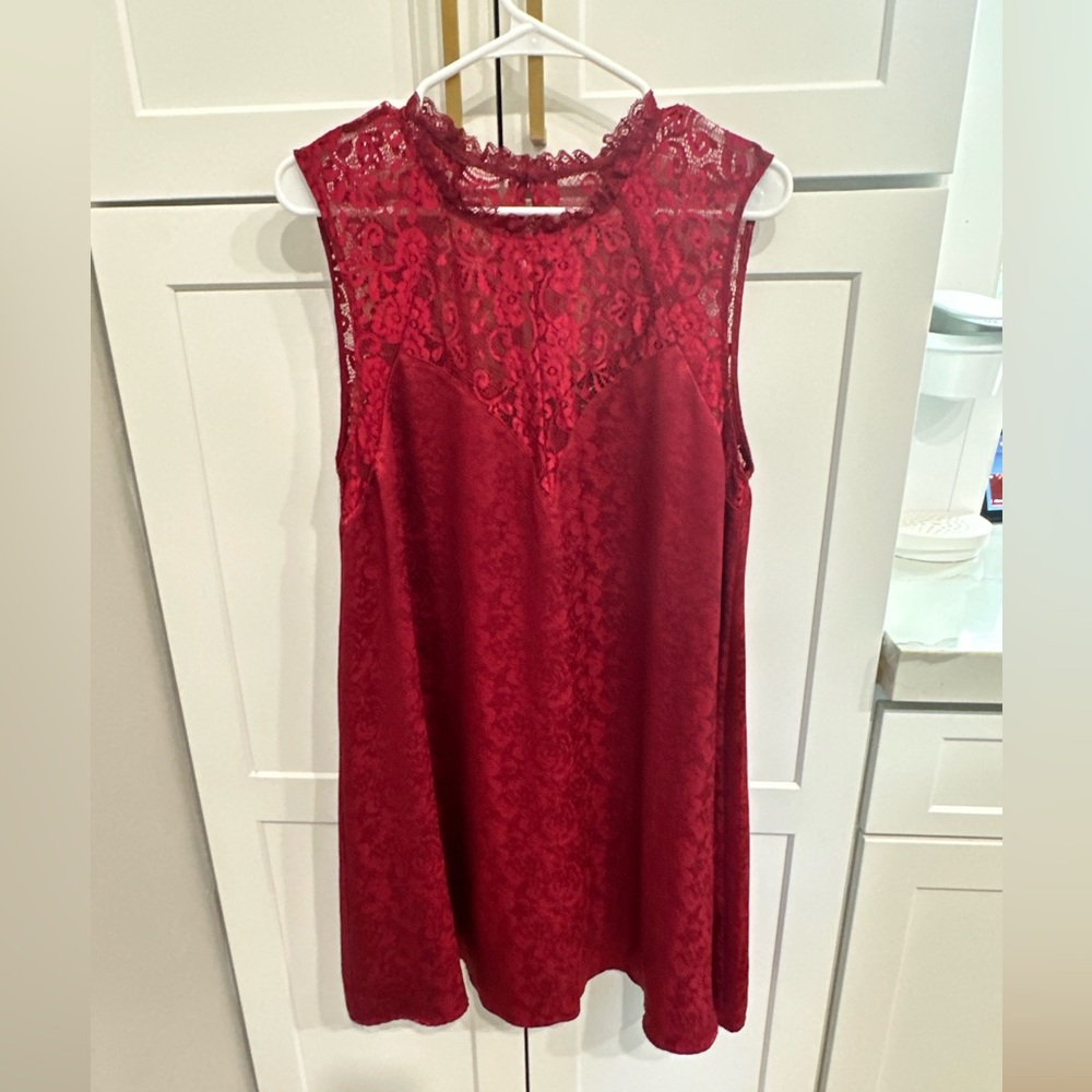 Lulu’s Deep Red Swing Dress